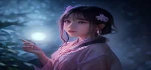 深夜霓虹街道上行走的女性背影，紫色灯光映照，氛围私密静谧，与女生隐私视频内容导航主题呼应